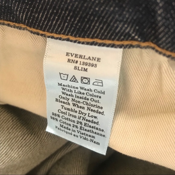 Everlane Slim Jean Dark Indigo 33x32 - Picture 7 of 8
